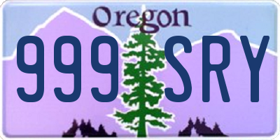 OR license plate 999SRY