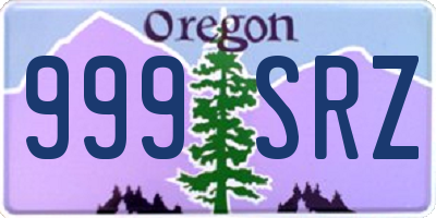 OR license plate 999SRZ