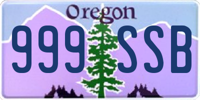 OR license plate 999SSB