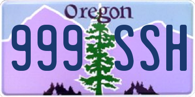 OR license plate 999SSH