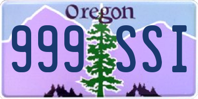 OR license plate 999SSI