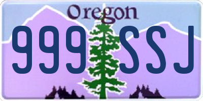 OR license plate 999SSJ