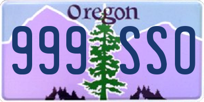 OR license plate 999SSO