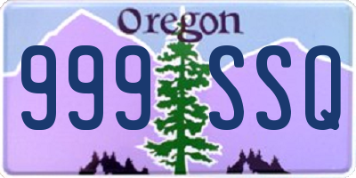 OR license plate 999SSQ