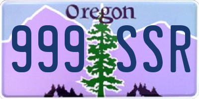 OR license plate 999SSR