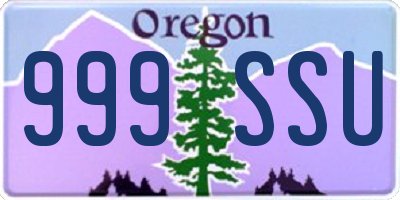 OR license plate 999SSU