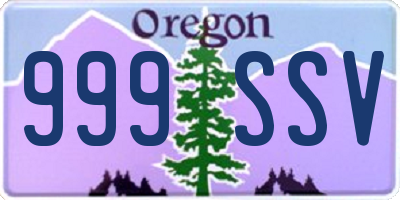 OR license plate 999SSV