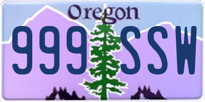 OR license plate 999SSW