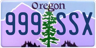 OR license plate 999SSX