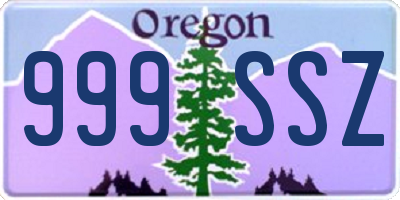 OR license plate 999SSZ