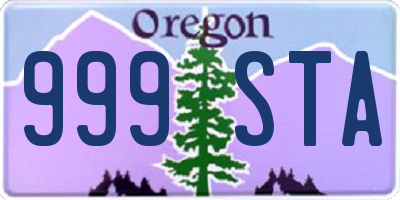 OR license plate 999STA