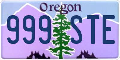 OR license plate 999STE