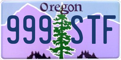 OR license plate 999STF