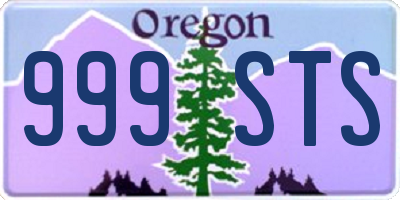 OR license plate 999STS