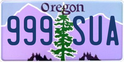 OR license plate 999SUA