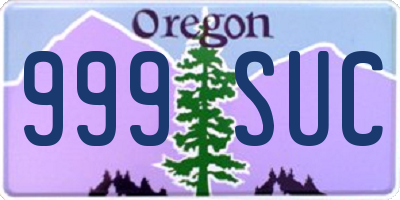 OR license plate 999SUC