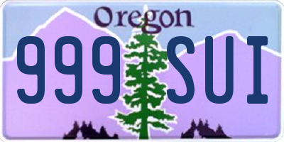 OR license plate 999SUI