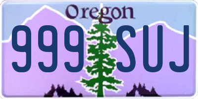 OR license plate 999SUJ