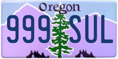 OR license plate 999SUL