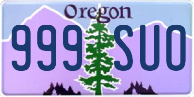 OR license plate 999SUO