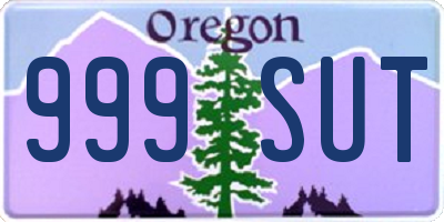 OR license plate 999SUT