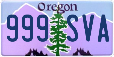 OR license plate 999SVA