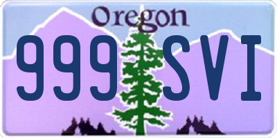 OR license plate 999SVI