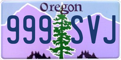 OR license plate 999SVJ