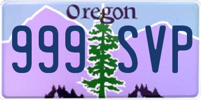 OR license plate 999SVP