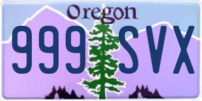 OR license plate 999SVX