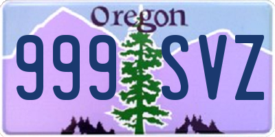 OR license plate 999SVZ