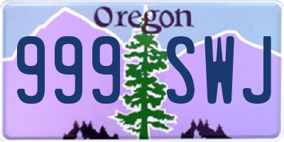 OR license plate 999SWJ