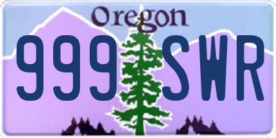 OR license plate 999SWR