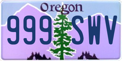 OR license plate 999SWV