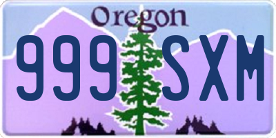 OR license plate 999SXM