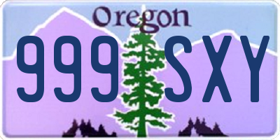 OR license plate 999SXY