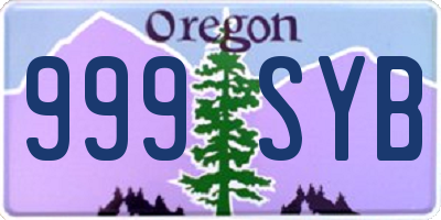 OR license plate 999SYB