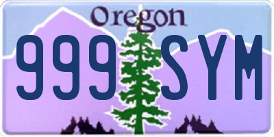 OR license plate 999SYM