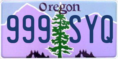 OR license plate 999SYQ