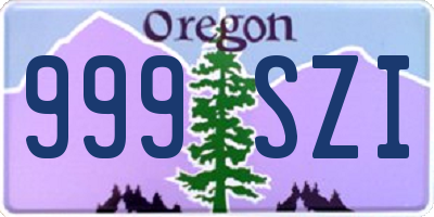 OR license plate 999SZI