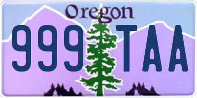 OR license plate 999TAA