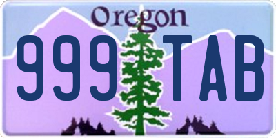 OR license plate 999TAB