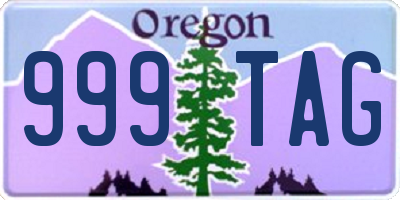 OR license plate 999TAG