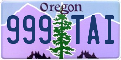 OR license plate 999TAI