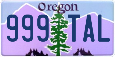 OR license plate 999TAL