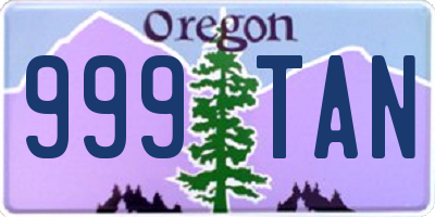 OR license plate 999TAN