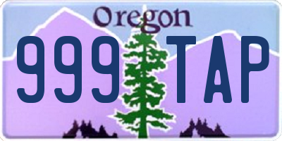 OR license plate 999TAP