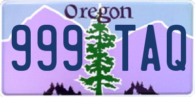 OR license plate 999TAQ