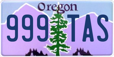 OR license plate 999TAS