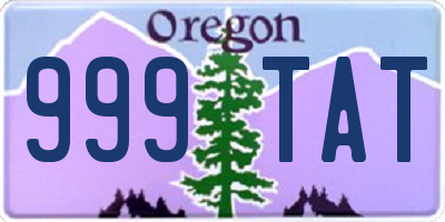 OR license plate 999TAT